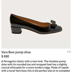 Ferragamo Vara Bow pump shoe size 6.5
